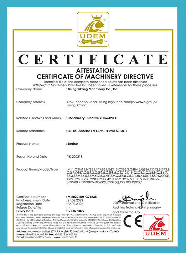 Machinery Directive Certification Machinery Directive Certification