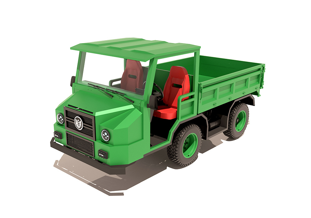 ZQB700【众骑豹全地形车】方向盘电子助力丨4×4ATV农夫车丨四驱农夫车车厢2.2*1.6米丨双顶自卸丨江西50铃四缸柴油水冷发动机丨全地形山地越野四轮摩托车丨双座简易车棚