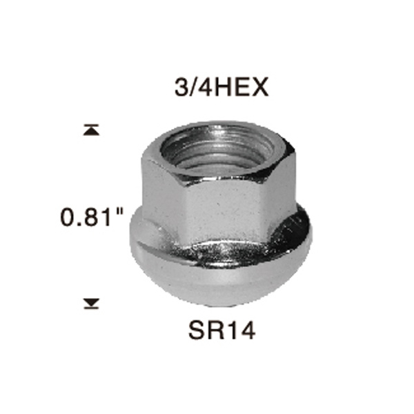 OPEN-END SPHERE LUG NUTS