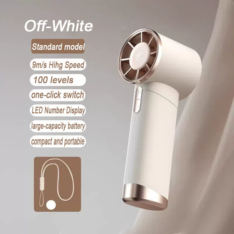 Ventilateur portatif élégant et compact avec moteur premium sans balais, essentiel de refroidissement portable pour extérieur