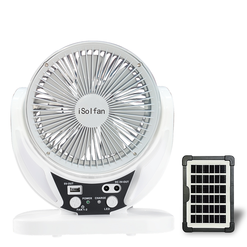 606 Ventilateur de table solaire rechargeable de 6 pouces