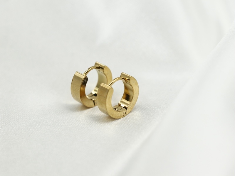 18k gold plated hoop earrings