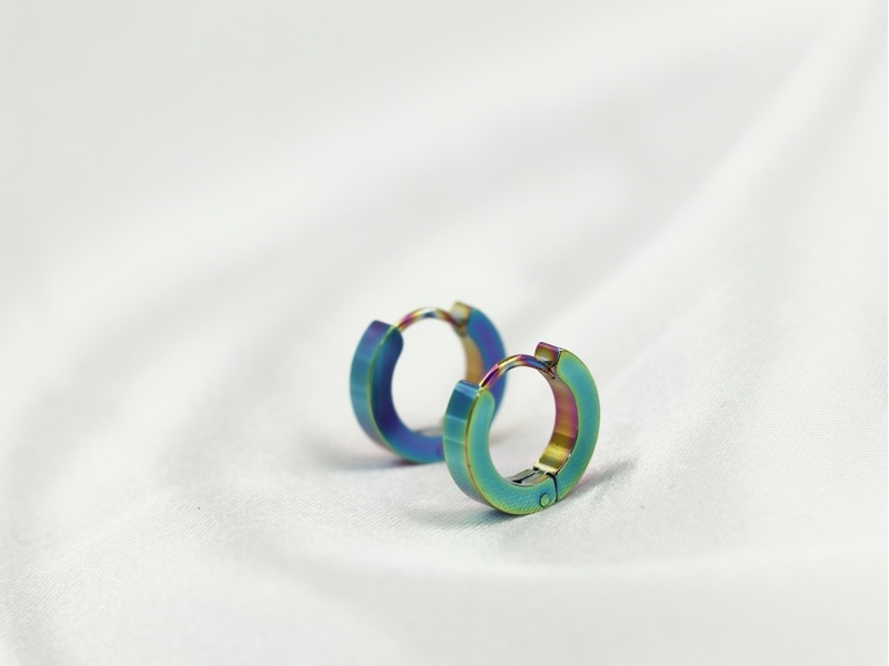 18k gold plated hoop earrings
