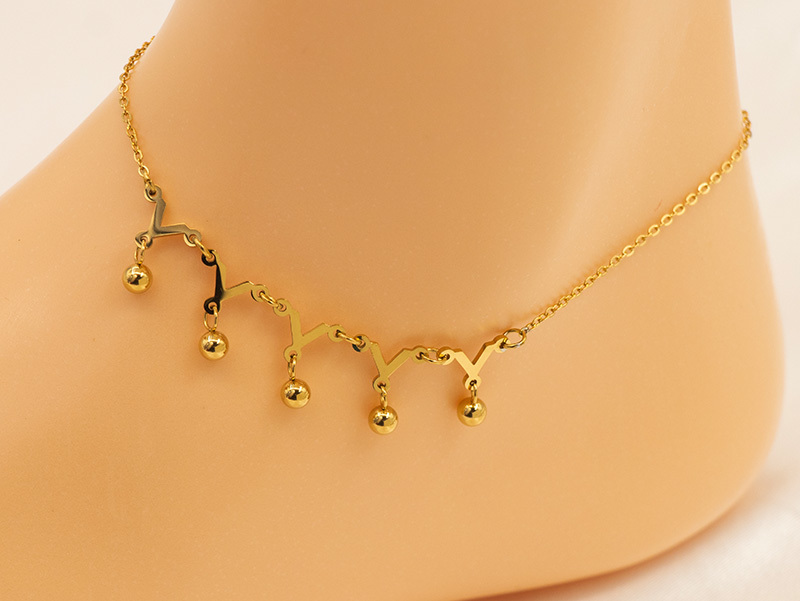 Silver anklets with gold plated