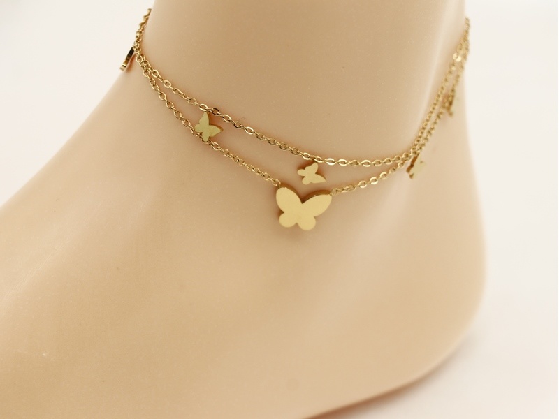 Gold plated Butterfly ankle