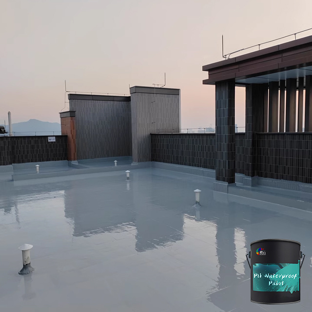 Huayun Liquid Rubber Polyurethane PU Waterproofing Solution Waterproof Roof Coating Waterproof and Leakproof