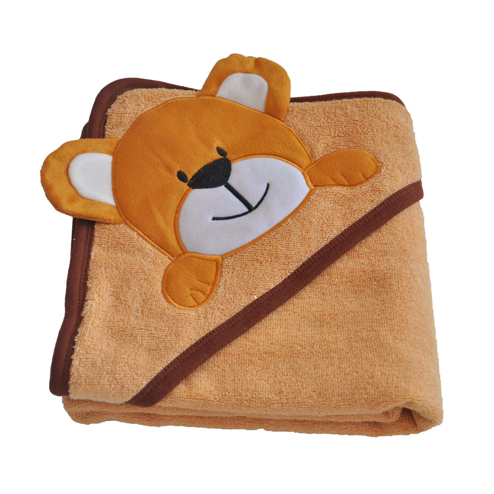 Cotton Bear Baby Towel 500gsm Thick and Soft,Very Popular Brown Baby Towels