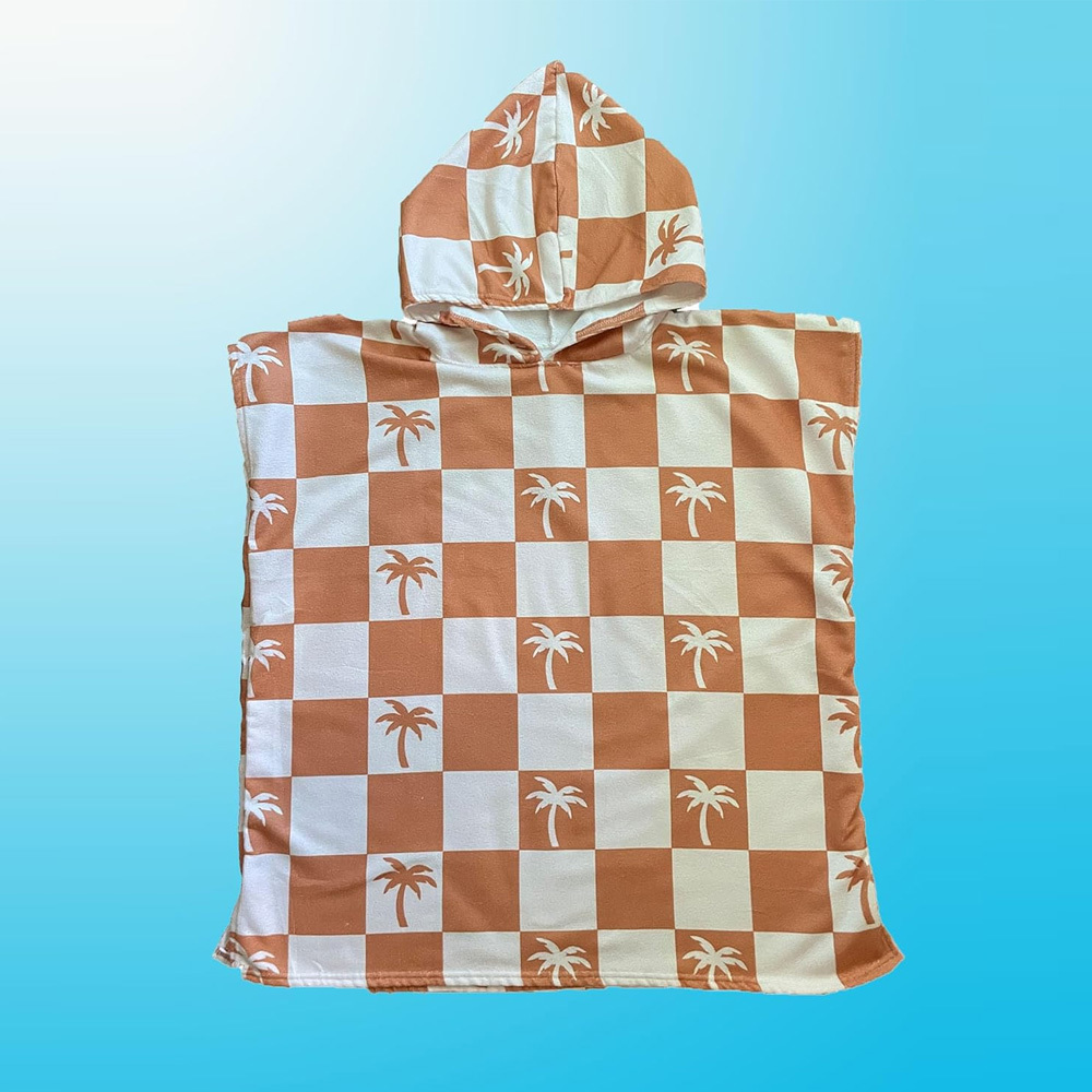 Kids Hooded Towel Poncho - Kids Beach Poncho - Kids Surf Poncho - Kids Pool Towel - Kids Beach Towel - Swim Coverup For Kids - Kids Beach Towel