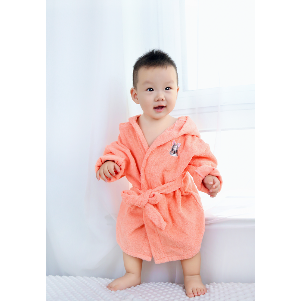 100% Cotton Hooded Terry Bathrobe Baby Gifts — Shower