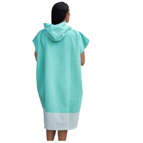 100% cotton surf poncho with pockets jacquard style Swimming smock wearable towel hooded beach towel adult Male Female beach towel