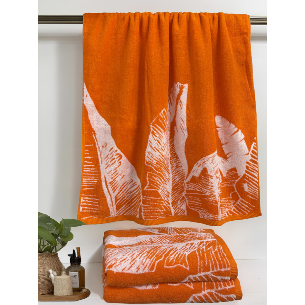 100% Cotton Soft Leaves Jacquard Luxury Bath