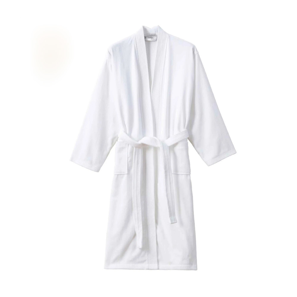 100% Cotton Bathrobe Soft Breathable Pajamas with Embroidery Hotel Wholesale Robe