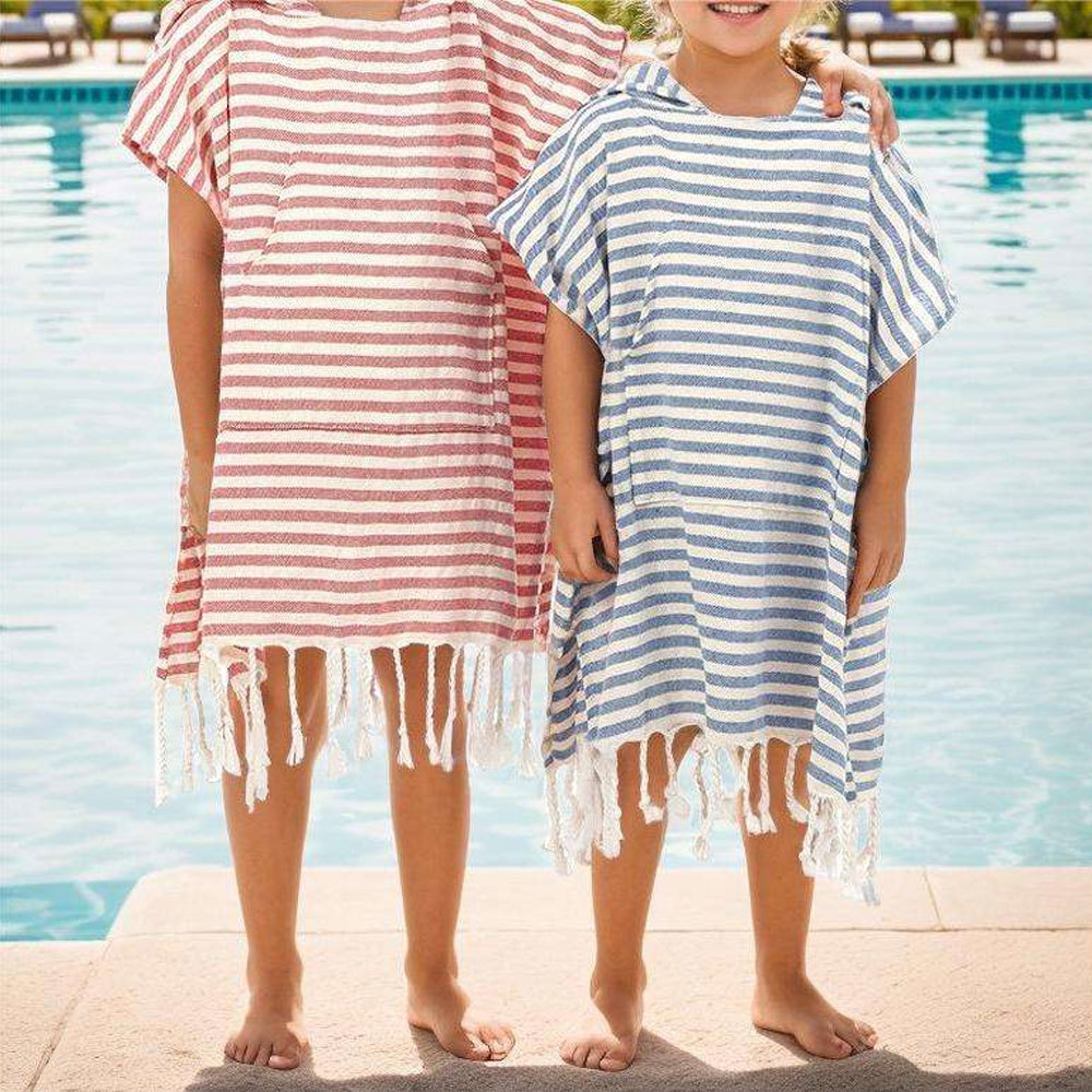 Soft Quick Dry Turkish Beach Towel Cape for Surfing and Swimming Perfect Hooded Cover up for Children
