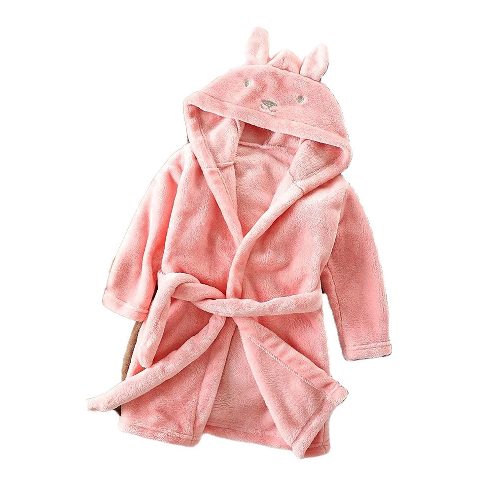 High Quality Soft Winter Warm Baby Poncho Bath Towel Cartoon Animal-Printed Kids Bathrobe for Newborns