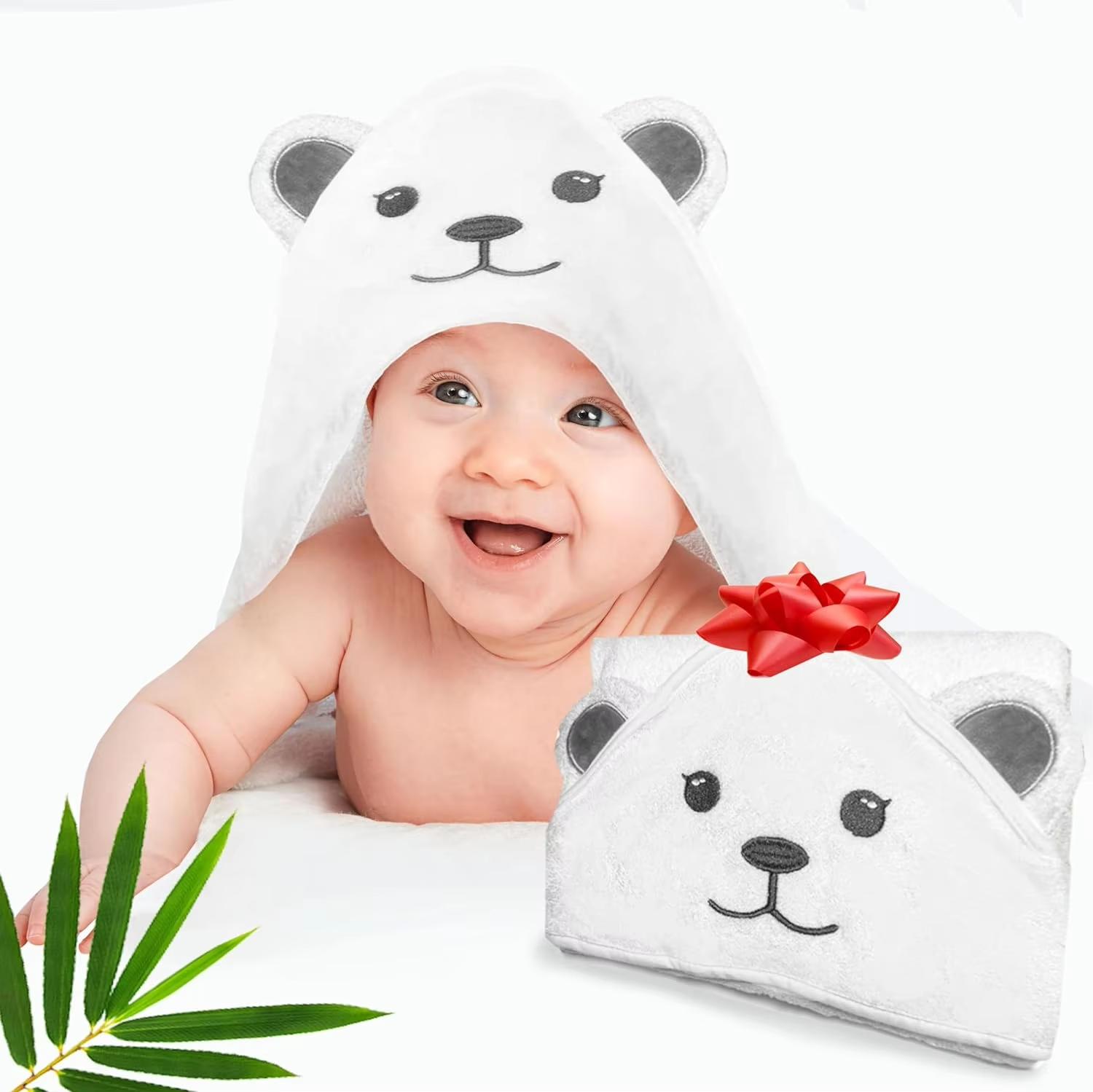 Baby Bath Towel Ultra Soft Hooded Towel Highly Absorbent Bathrobe Blanket Kids Shower Gifts for Boys Girls (Yellow Lion)