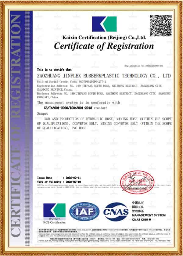 QES Certificates ISO45001