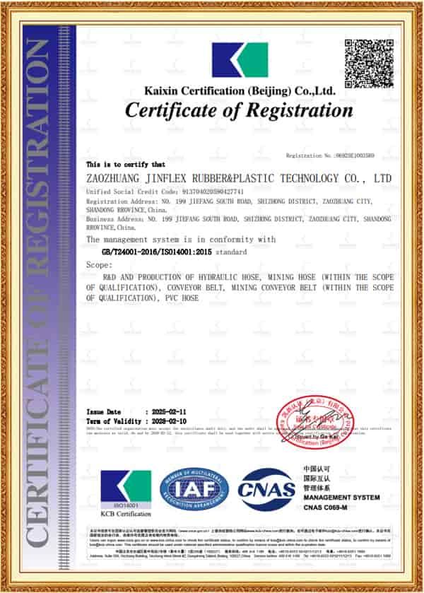 QES Certificates ISO14001