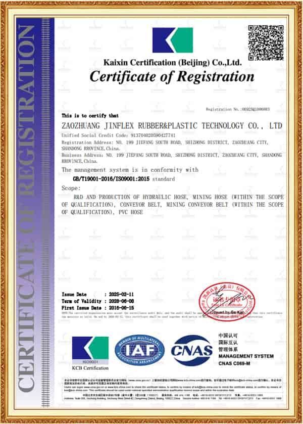 QES Certificates ISO9001