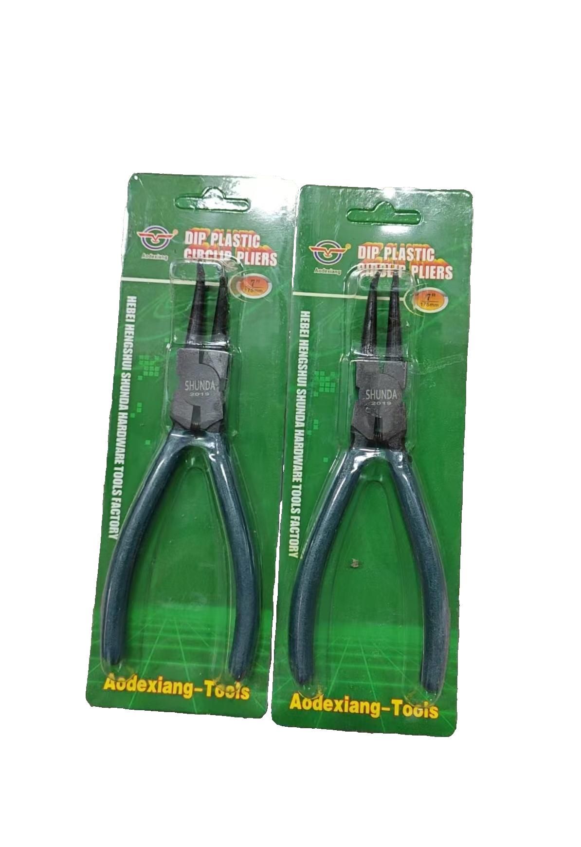 Internal Curved-Head Circlip Pliers, 7 Inches / 175mm