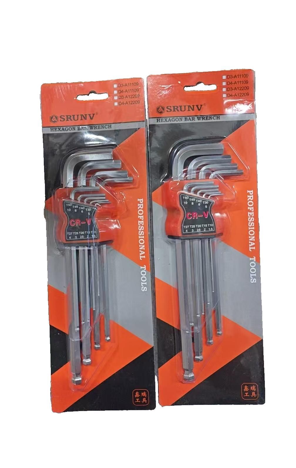 SRUNV Hex Key Set, Made from CR-V Material