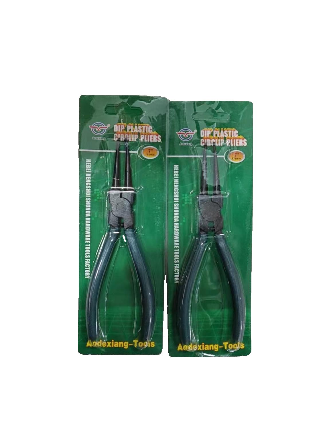 Internal Straight-Handle Circlip Pliers, 7 Inches / 175mm