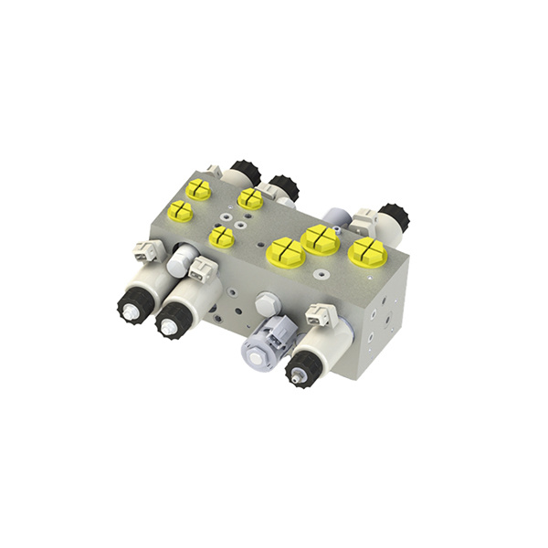 Electric forklift multi-way valve integrated seat valve