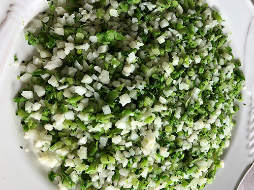Organic Frozen Riced Cauliflower and Broccoli florets