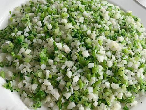 Organic Frozen Riced Cauliflower and Broccoli florets