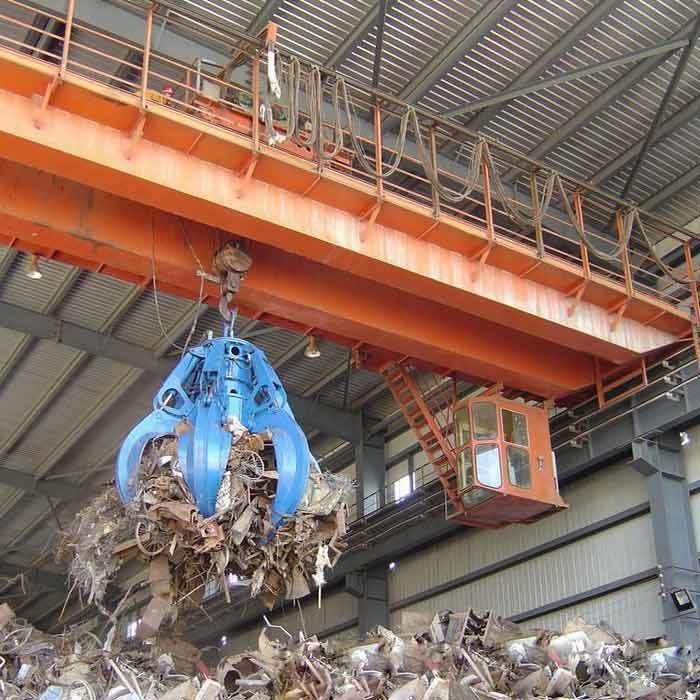 Double Beam Multilobe Grab Bridge Crane