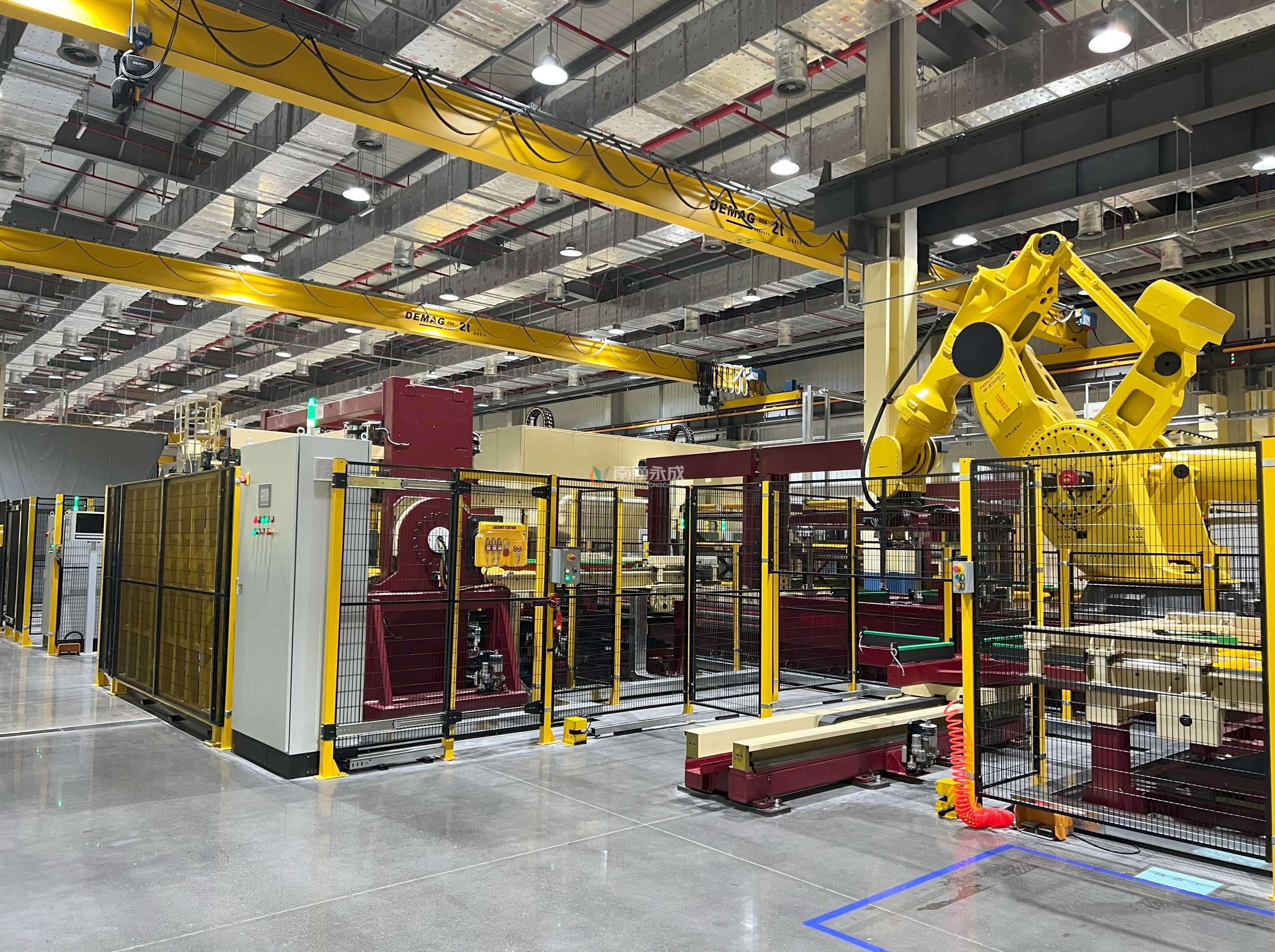 Fully automatic processing line for medium-sized bearings