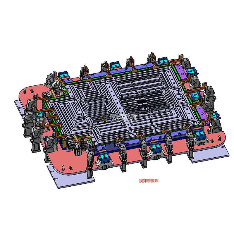 Aluminum alloy battery box - FSW fixture