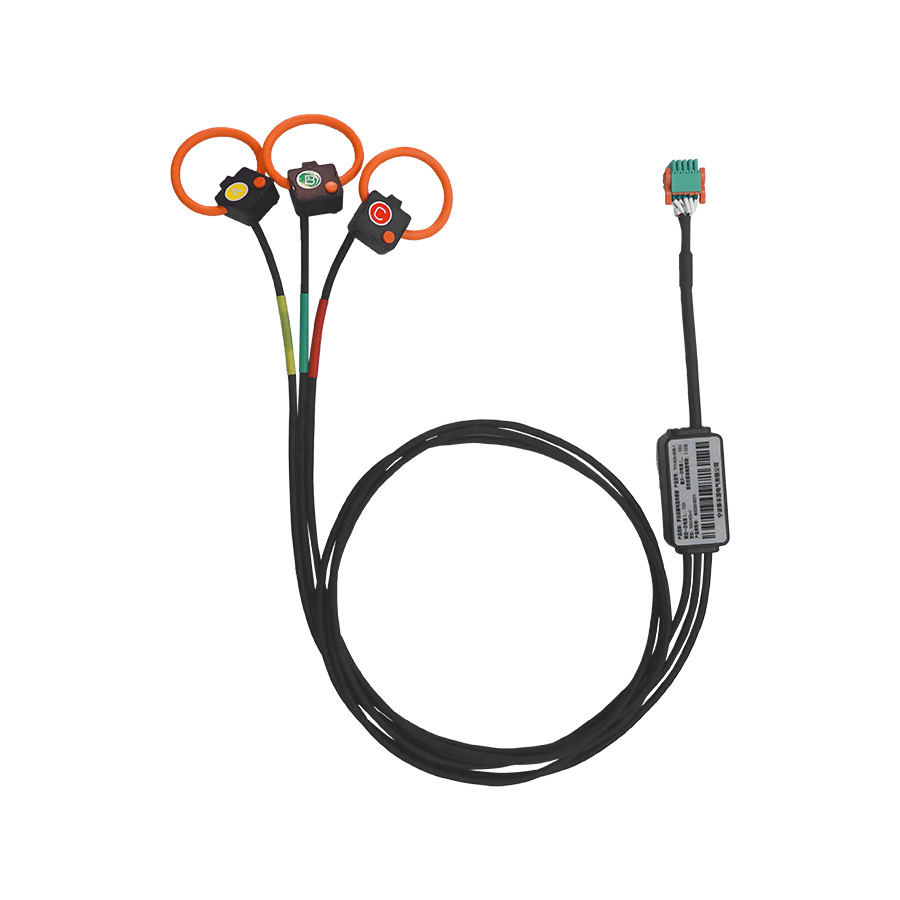Three-phase four-wire integrator combined with a non-penetrating current-sensing Rogowski coil