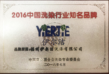 2016中國洗染行業知名品牌