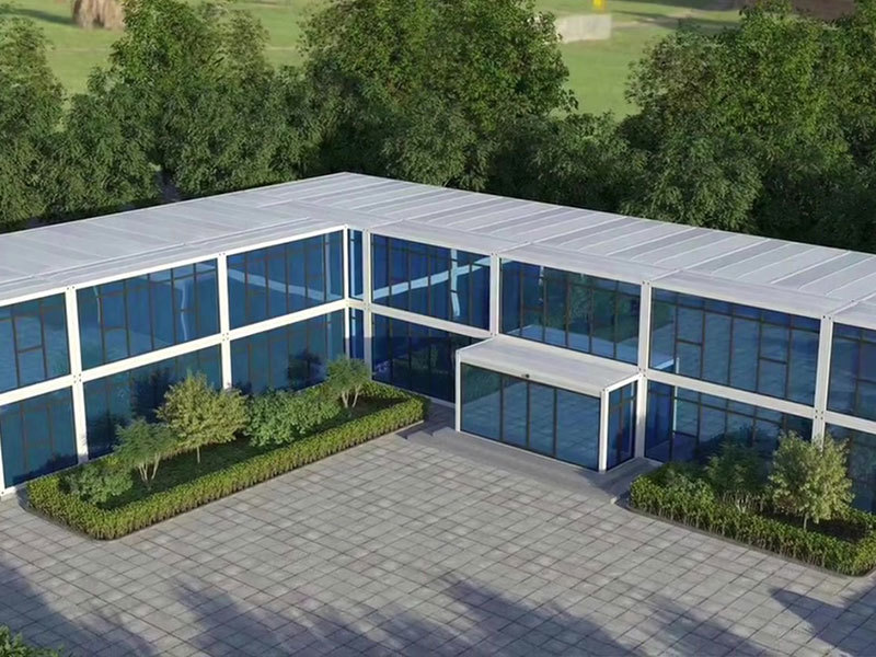 Two-story office combination container building