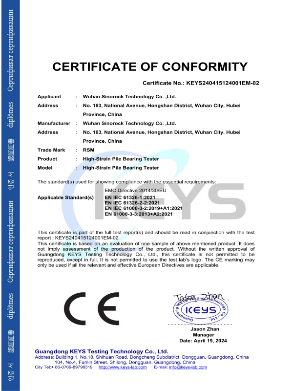 CE Certificate of RSM-PDT