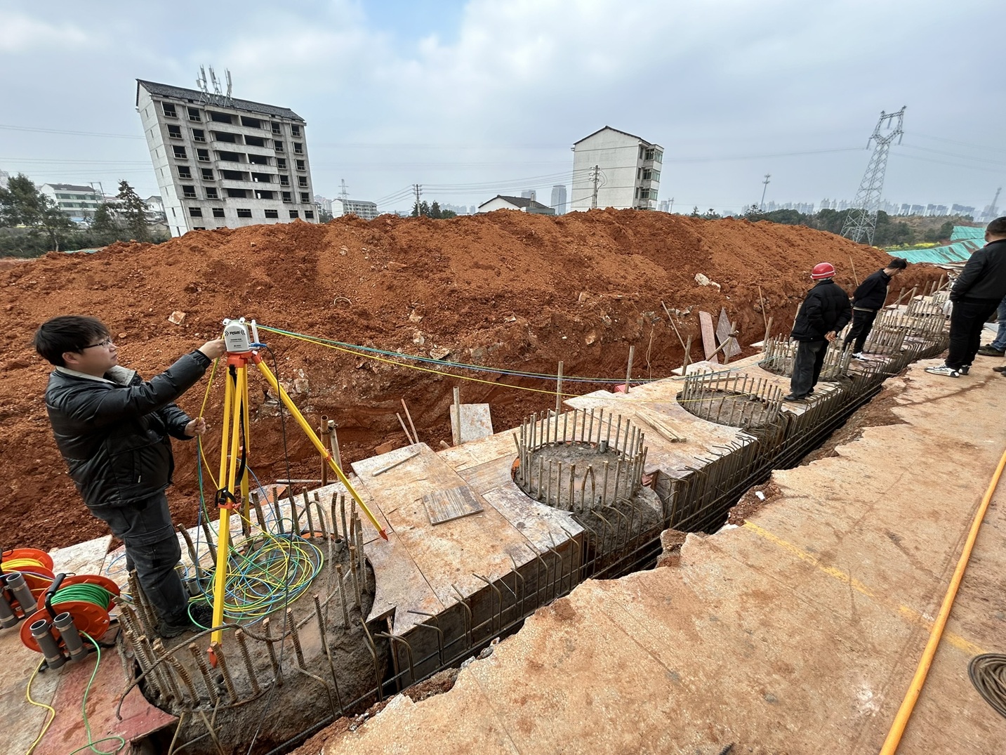 Retaining Wall Anti-Slide Pile Testing – Hanjin Road Construction, Linchuan District