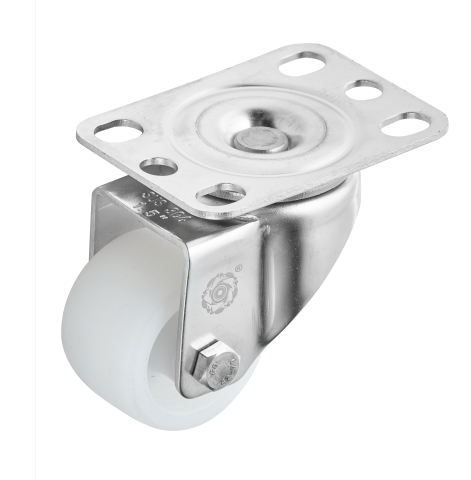 1.5-inch/2-inch swivel plate bracket with PP wheel