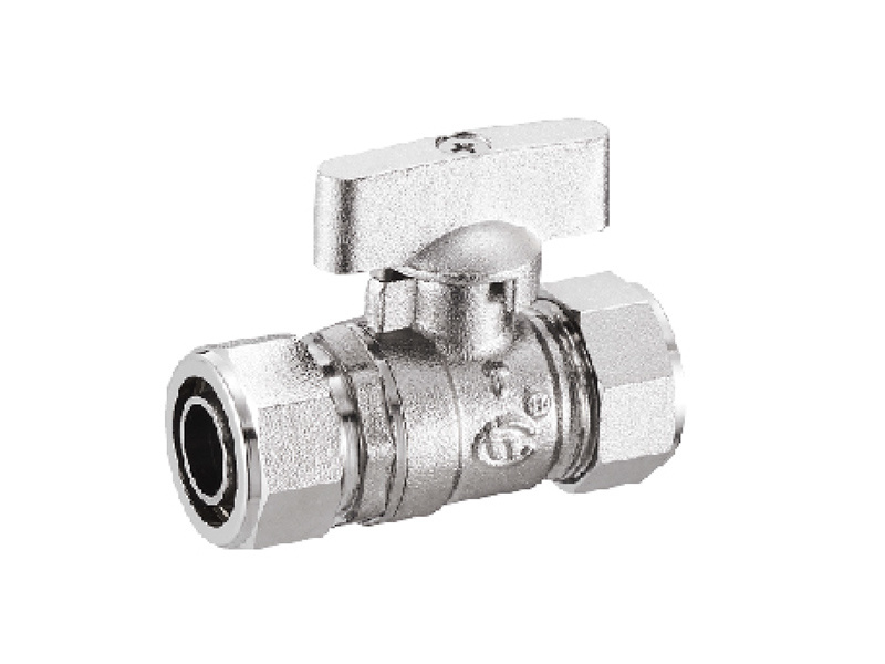 BRASS AL PEX PIPE BALL VALVE WITH BUTTERFLY HANDLE