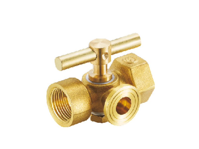 Lined three-way ball valve