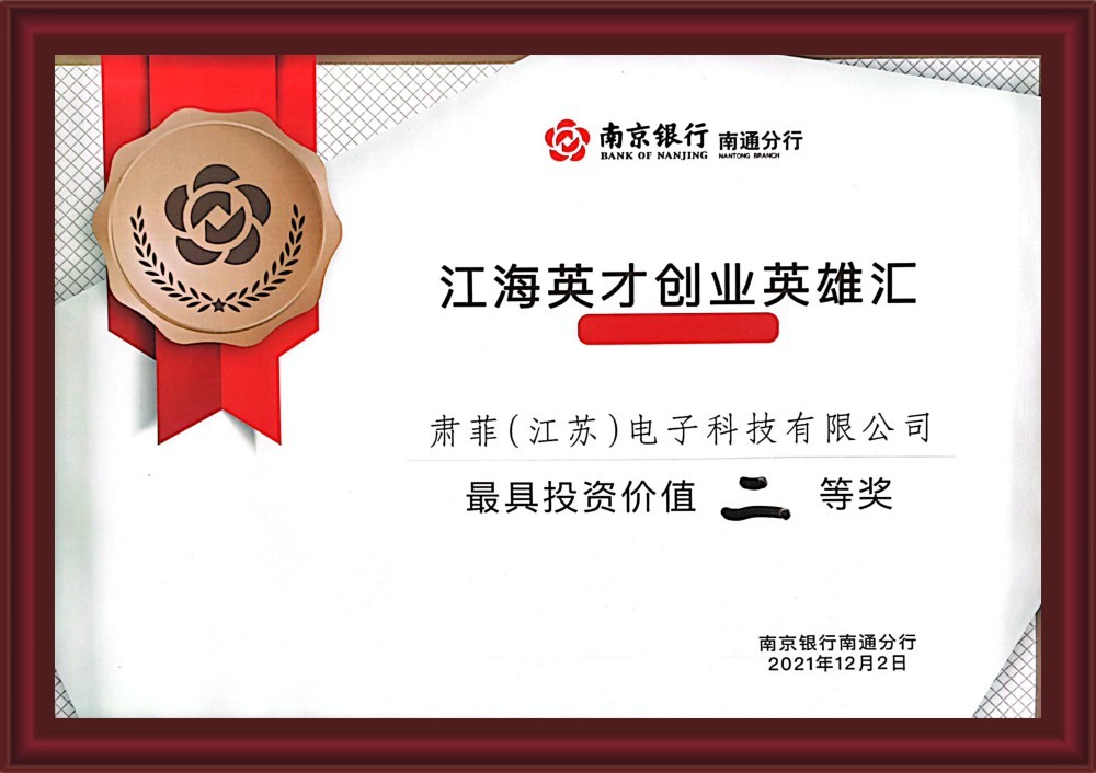 Second Prize for Most Investment Value