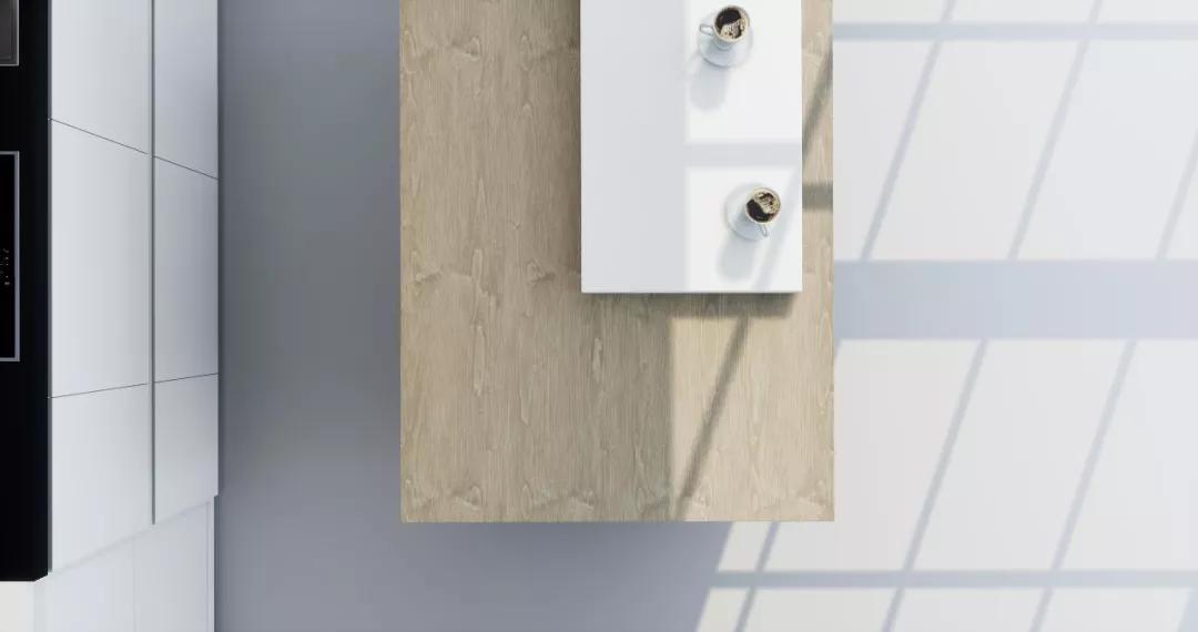 Vogue series H8017 [wood color + white, simple but not simple]