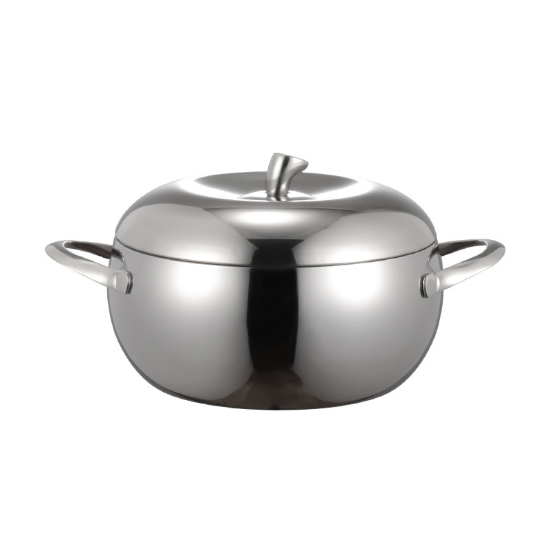 6-Piece set of three-layer steel apple pot