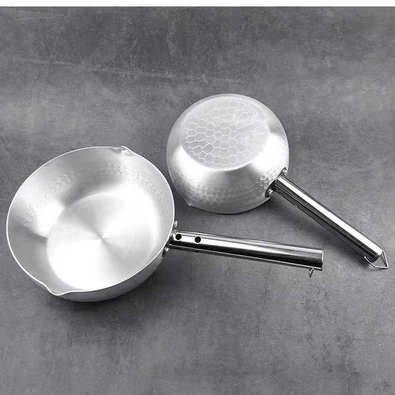 Aluminum pan with steel handle snow pan