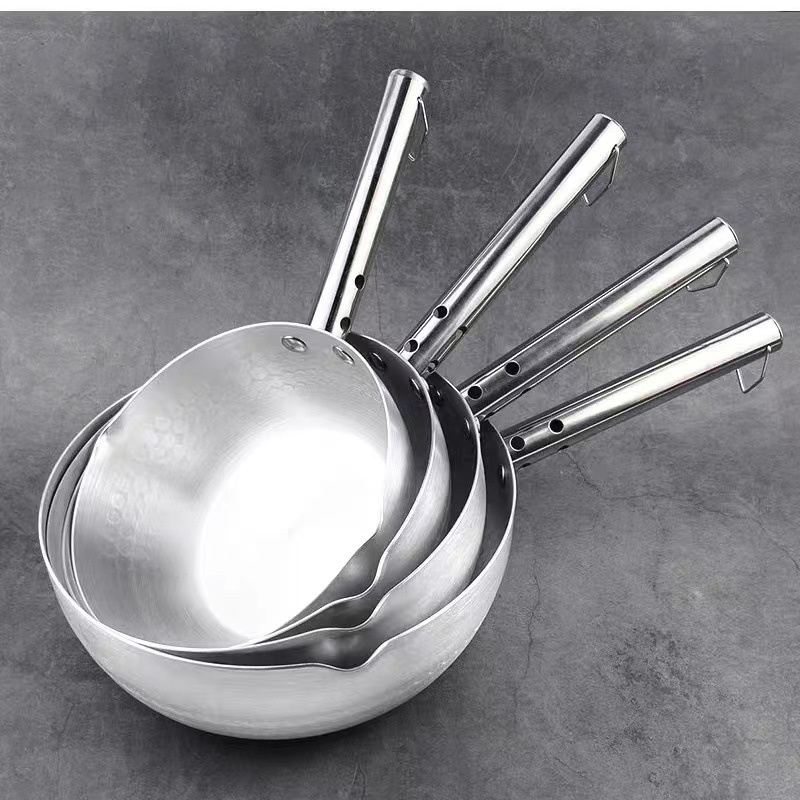 Aluminum pan with steel handle snow pan