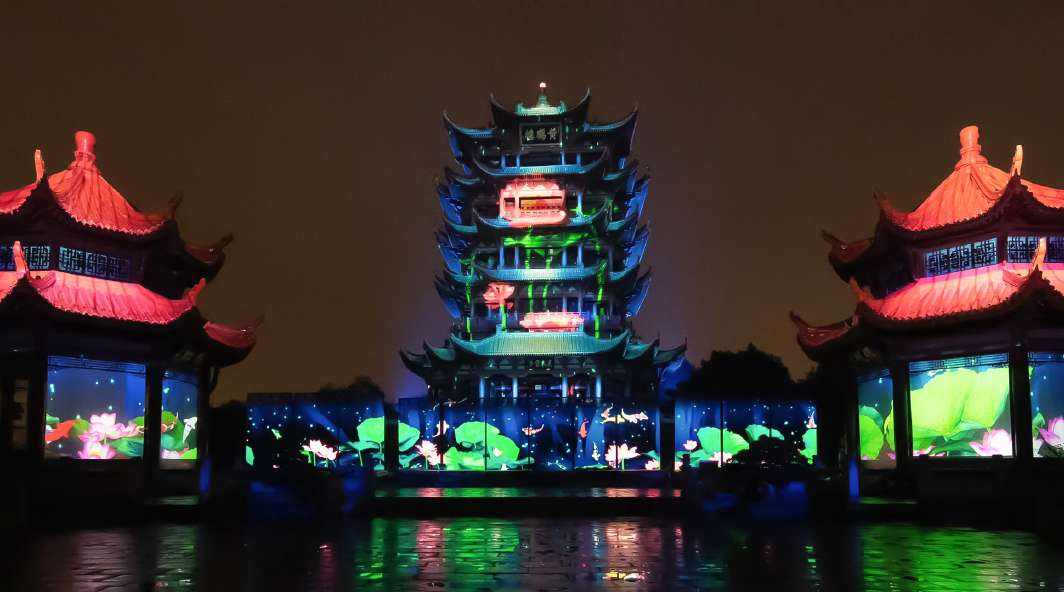 Wuhan Yellow Crane Tower outdoor rental transparent screen project Wuhan Yellow Crane Tower outdoor rental transparent screen project
