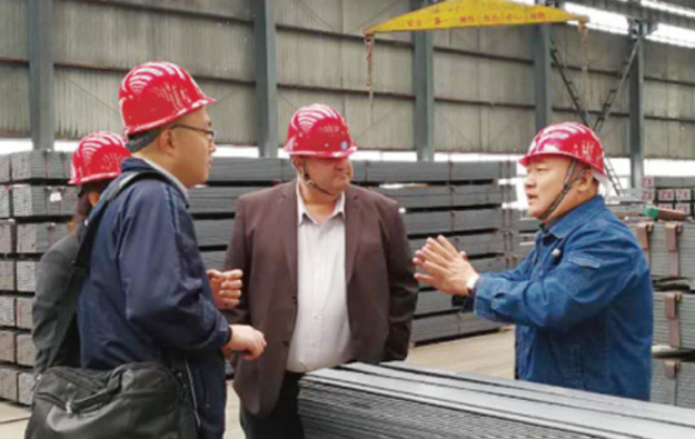 Sinosource Group Hosts European Client Mr.James for Visit to Tisco Steel Strip Inventory Workshop
