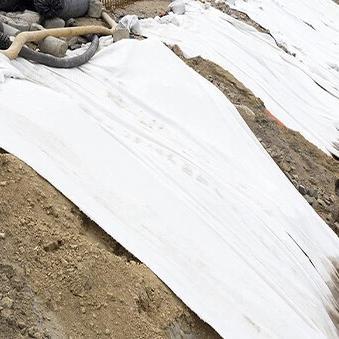 Staple fiber needle-punched nonwoven geotextile