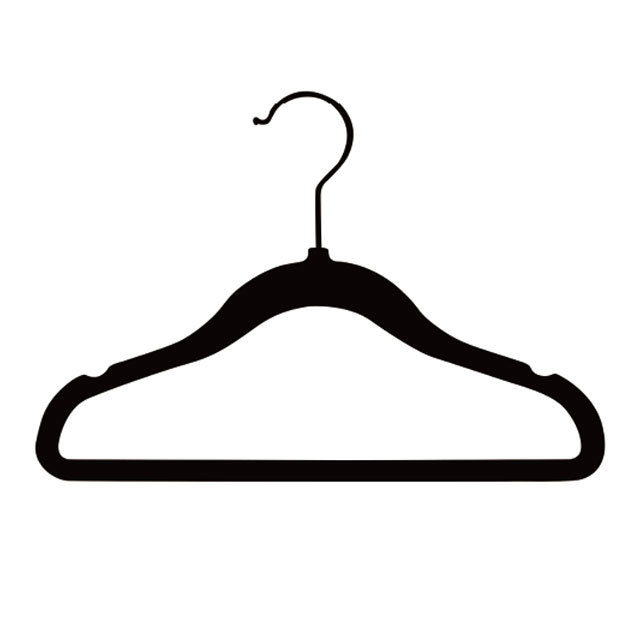 Flocked clothes hanger