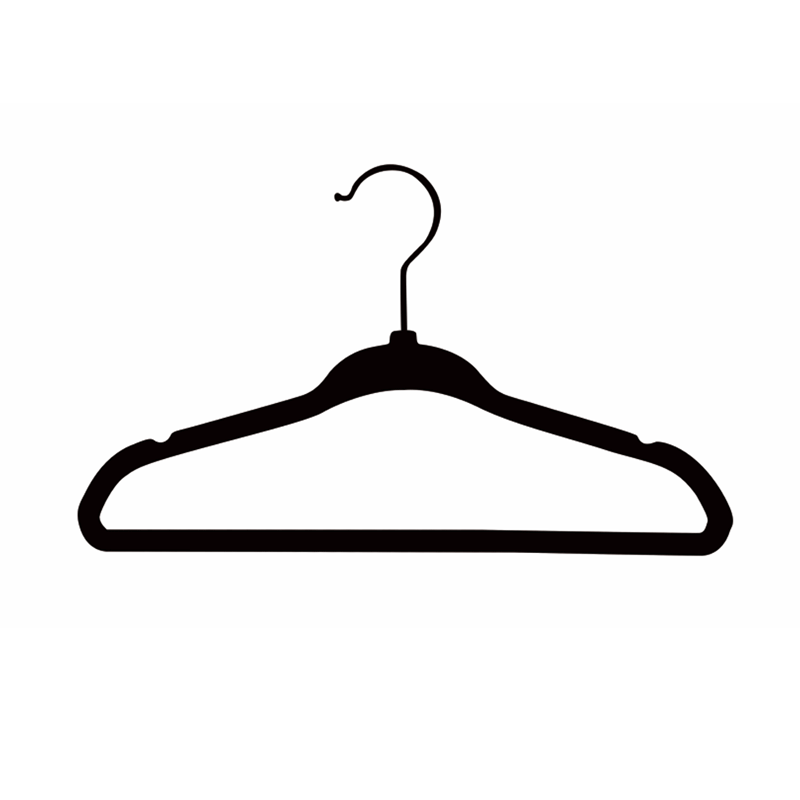 Flocked clothes hanger