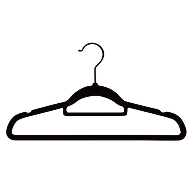 Flocked clothes hanger